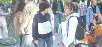 Iubitorii de animale, protest în faţa DNA